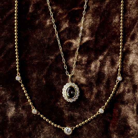 Bowery Beaded Station Necklace
