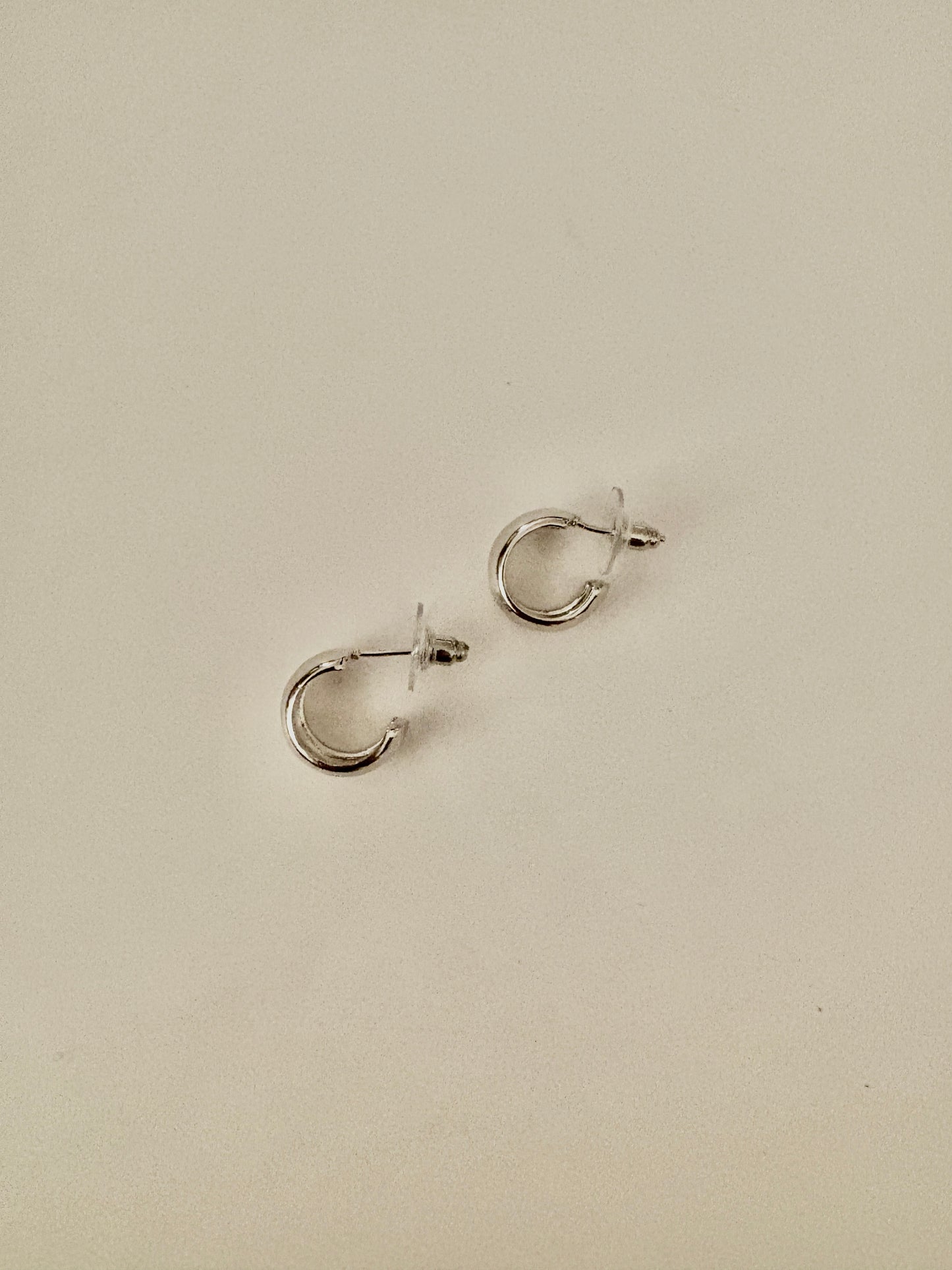 Chunky Silver Hoops