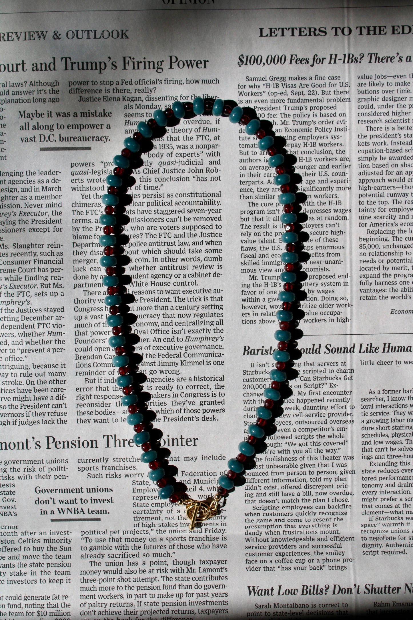 Apatite and Garnet Gemstone Necklace