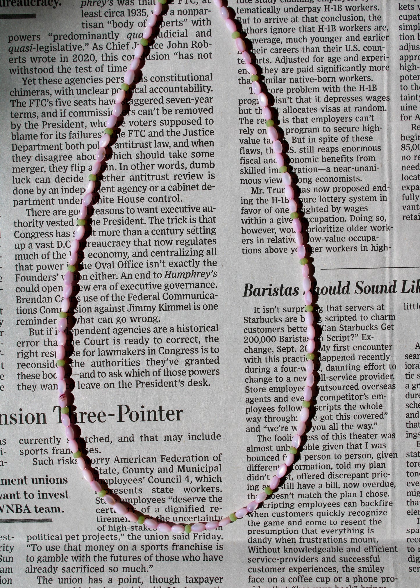 Pink Mother of Pearl Necklace