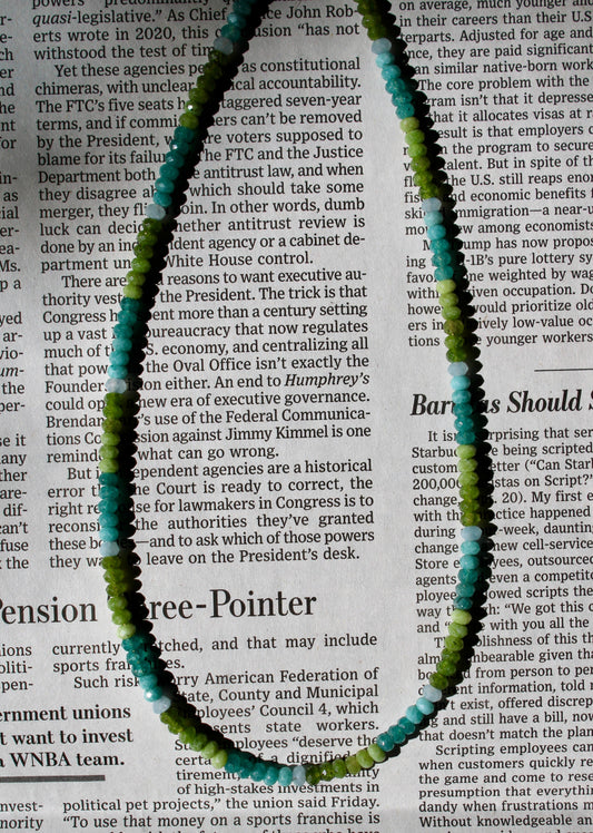 Apatite and Aquamarine Gemstone Necklace