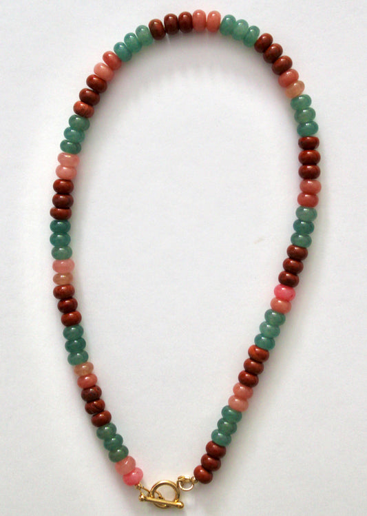 Striped Gemstone Necklace