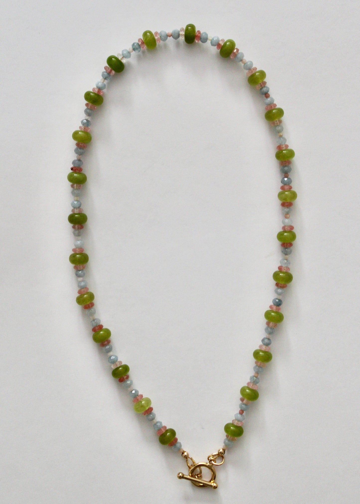 Wavy Gemstone Necklace
