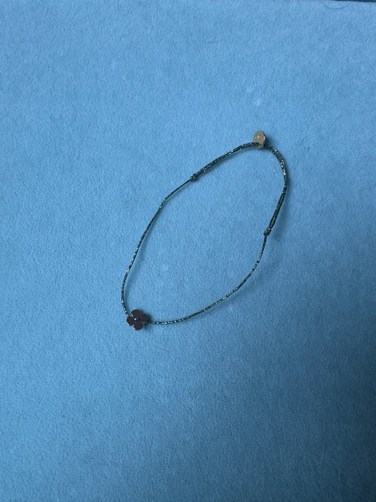 Lucky Clover Silk Cord Bracelet