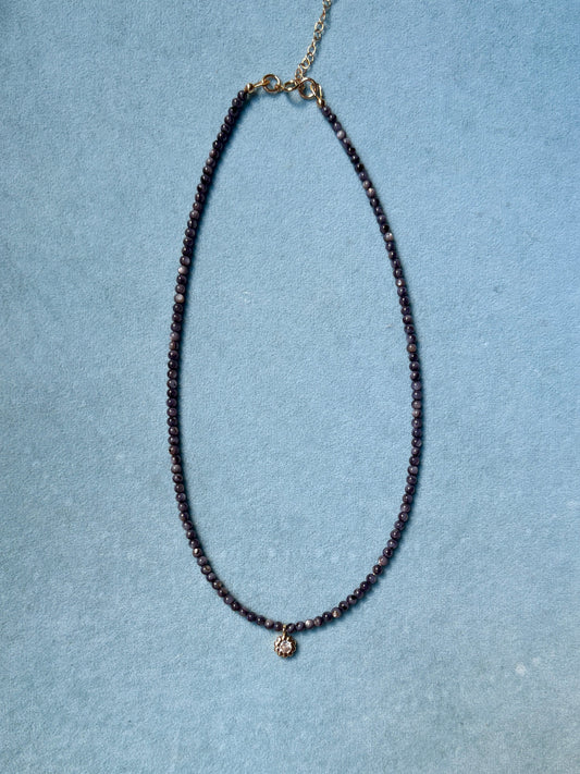 Grey Cat's Eye Gemstone Necklace