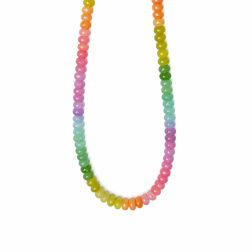 Rainbow Pastel Gemstone Necklace