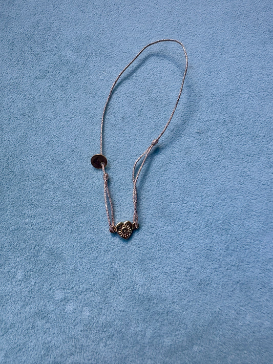 Heart Silk Cord Bracelet