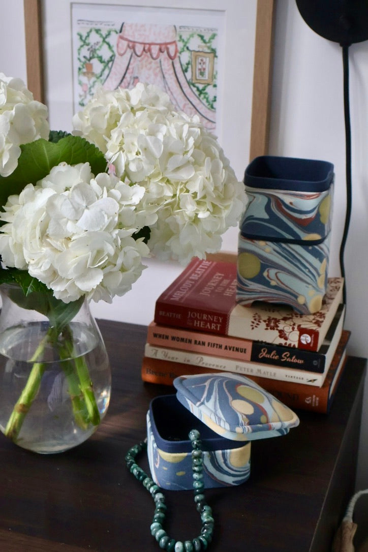 Blue Marble Jewelry Tower