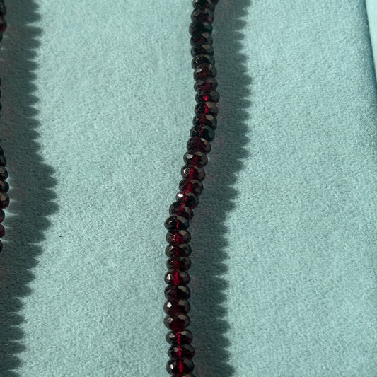 Deep Garnet Gemstone Necklace