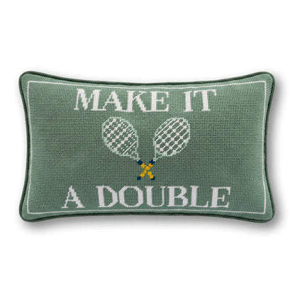Make It A Double Needlepoint Pillow