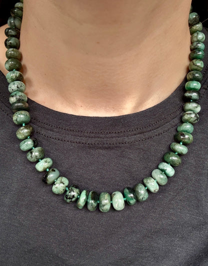 Chunky Emerald Gemstone Necklace