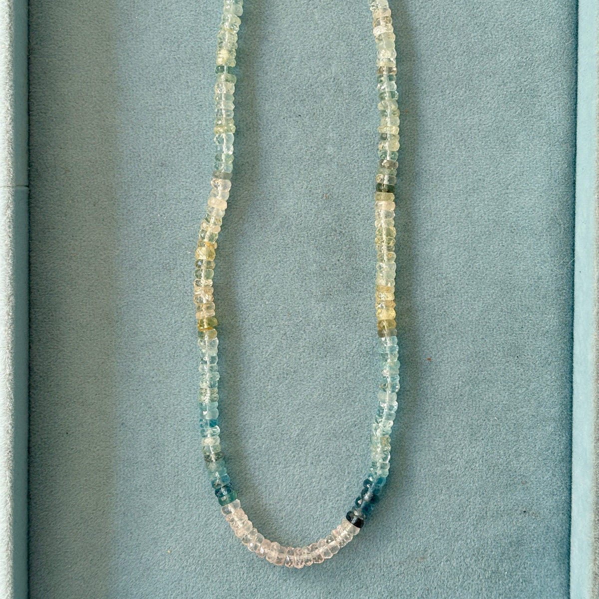 Multi Aquamarine Gemstone Necklace
