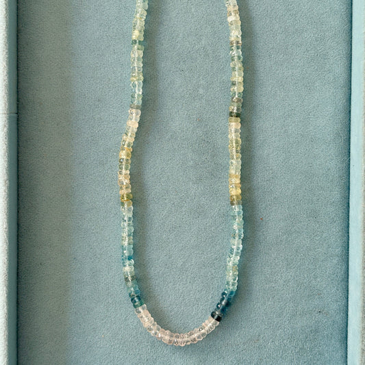 Multi Aquamarine Gemstone Necklace