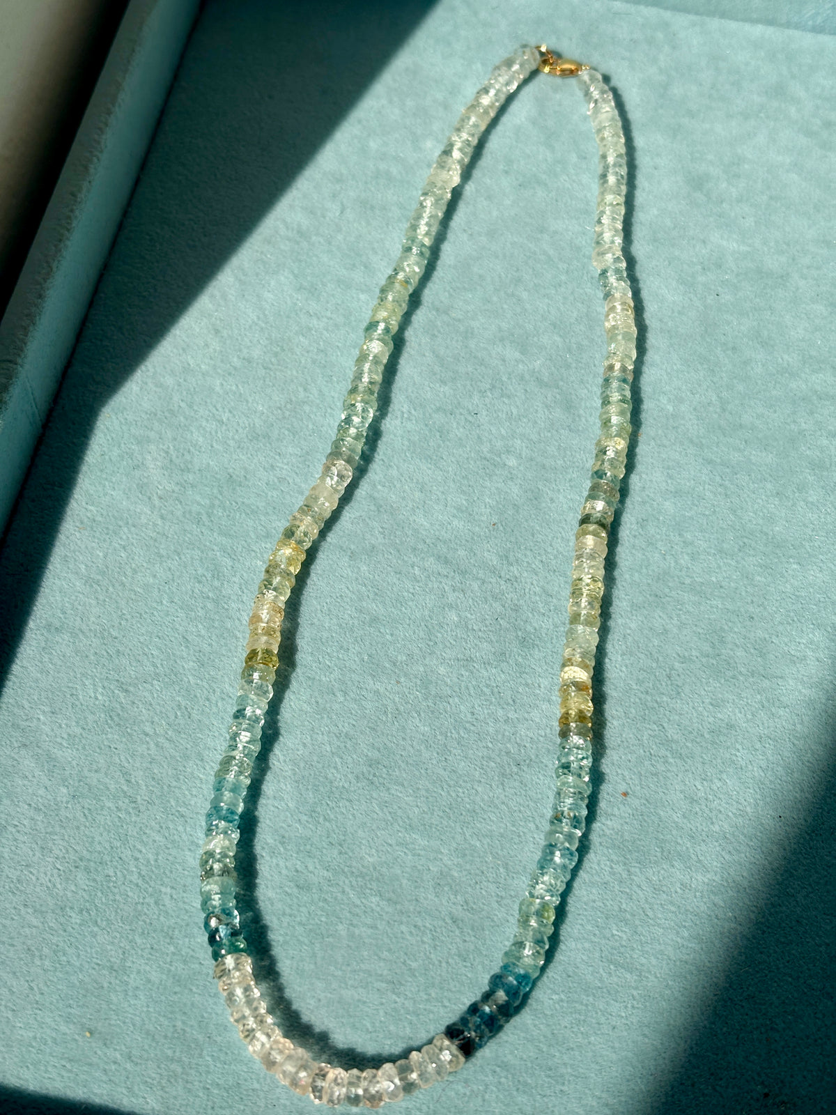 Multi Aquamarine Gemstone Necklace