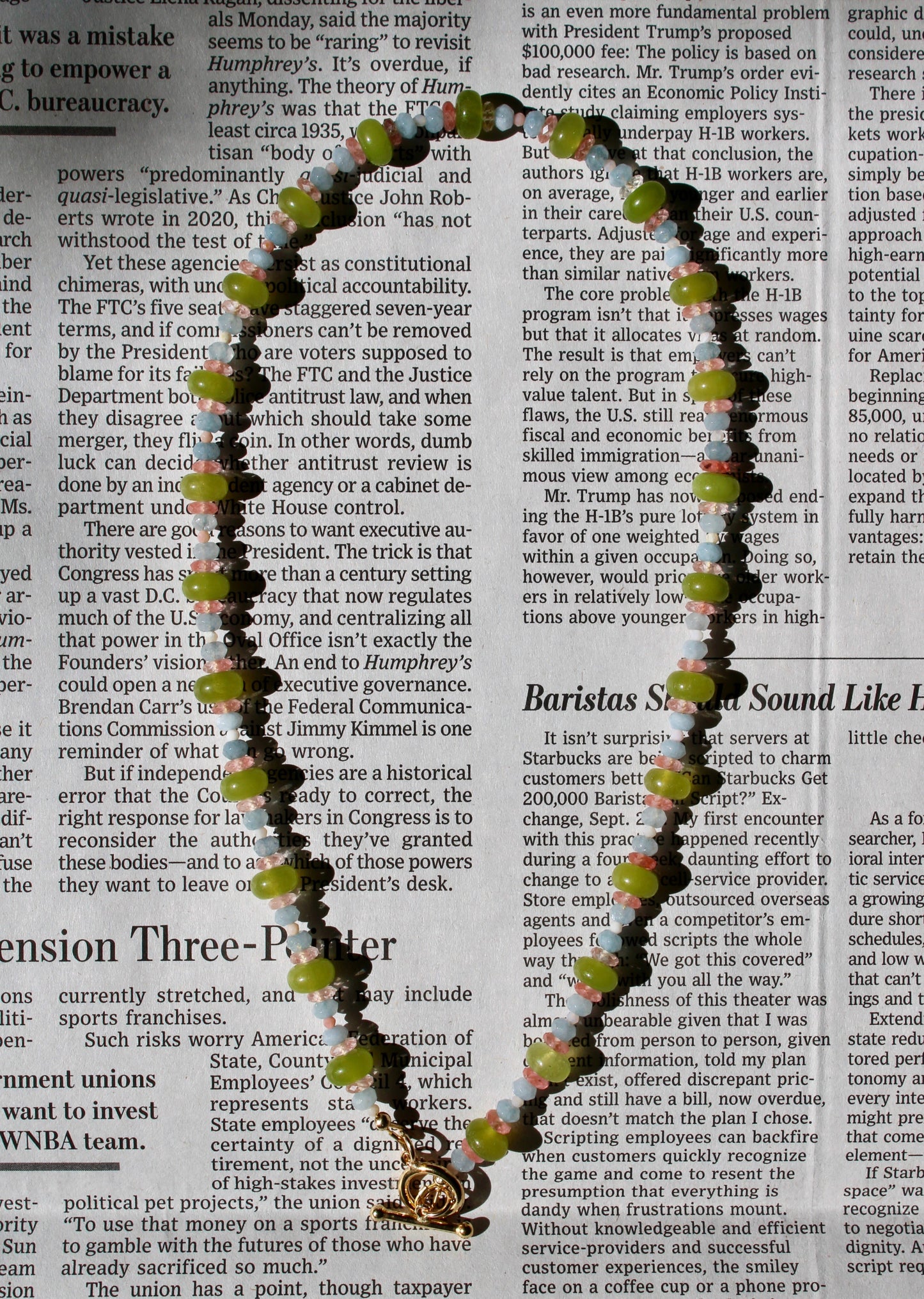 Wavy Gemstone Necklace