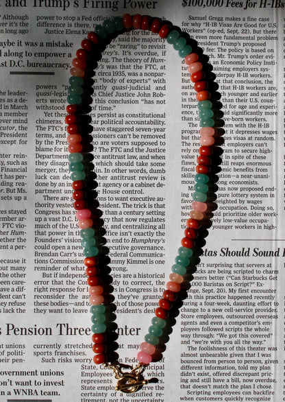 Striped Gemstone Necklace