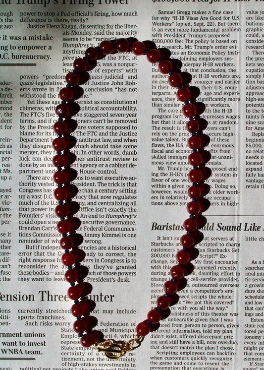 Baroque Garnet Gemstone Necklace