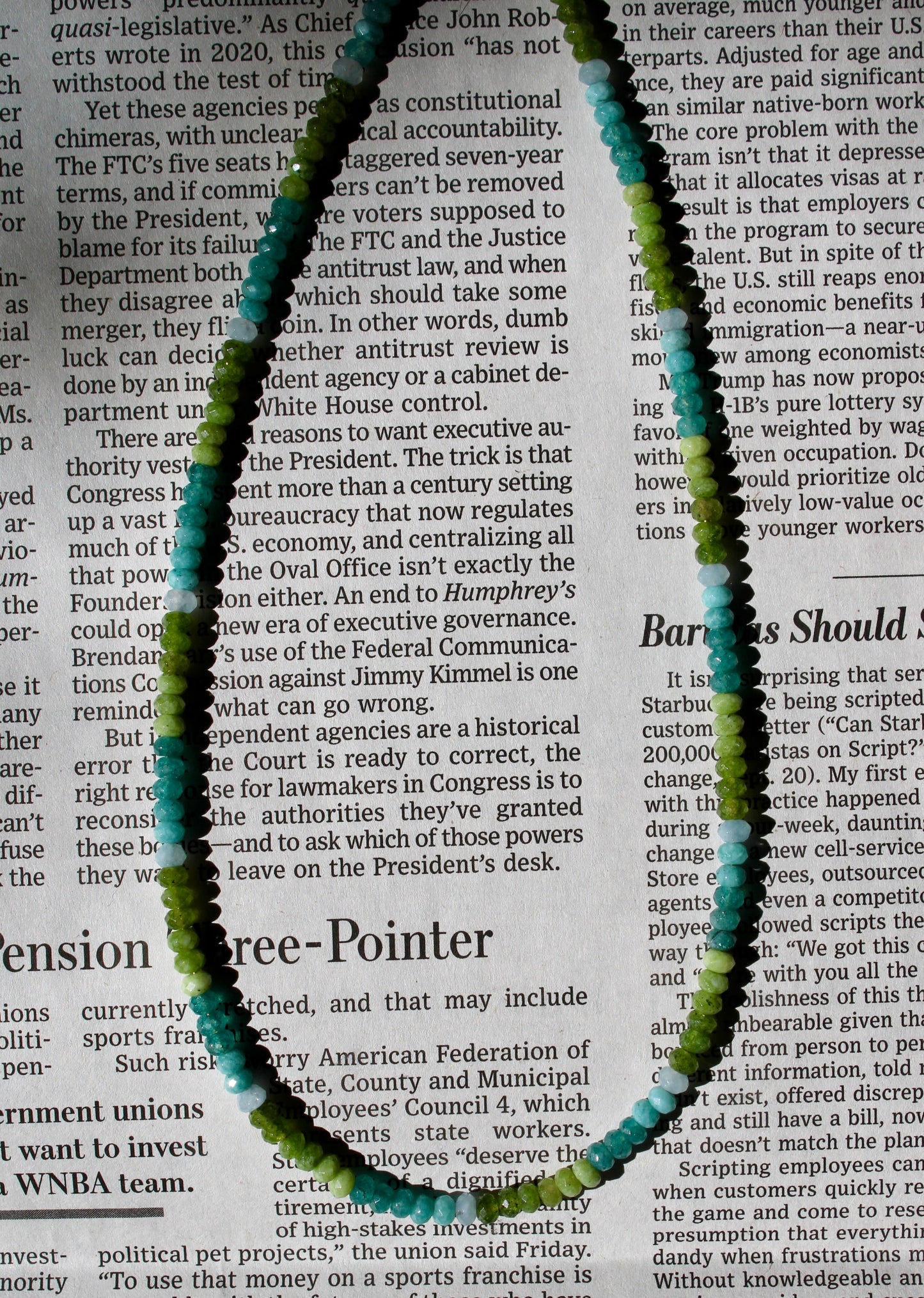 Apatite and Aquamarine Gemstone Necklace