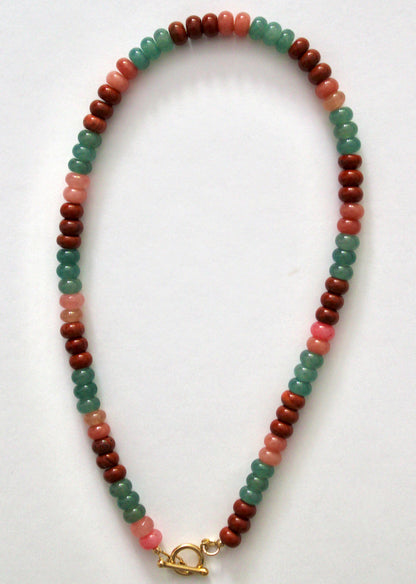 Striped Gemstone Necklace