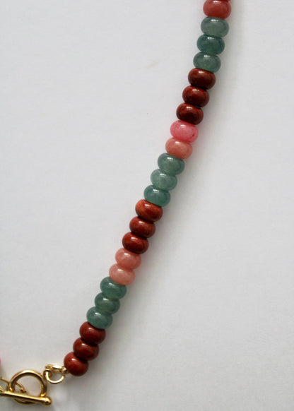 Striped Gemstone Necklace