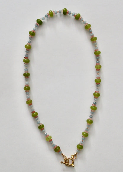 Wavy Gemstone Necklace