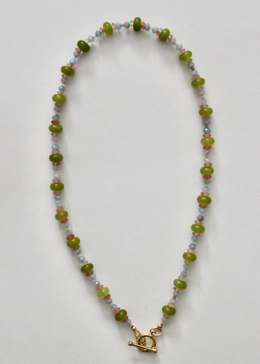 Wavy Gemstone Necklace