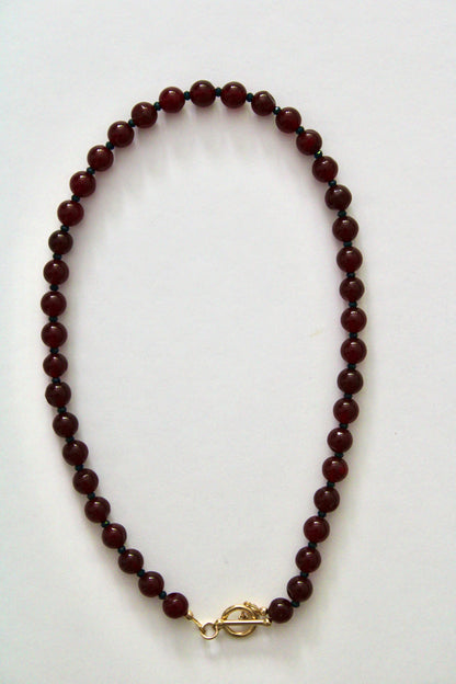 Baroque Garnet Gemstone Necklace
