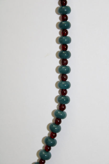 Apatite and Garnet Gemstone Necklace