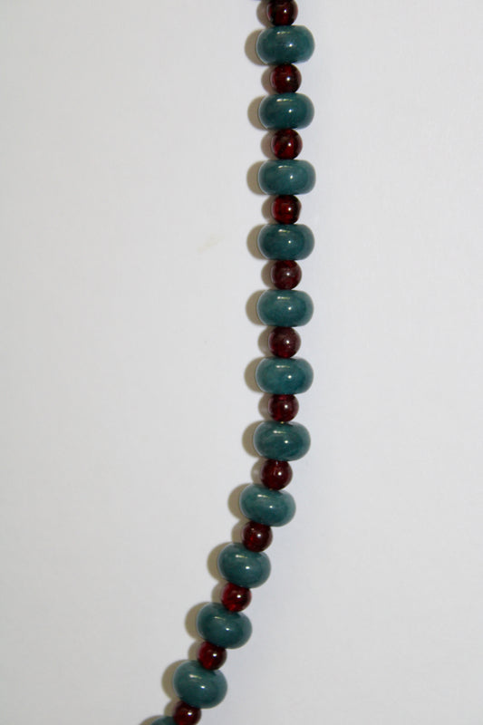 Apatite and Garnet Gemstone Necklace