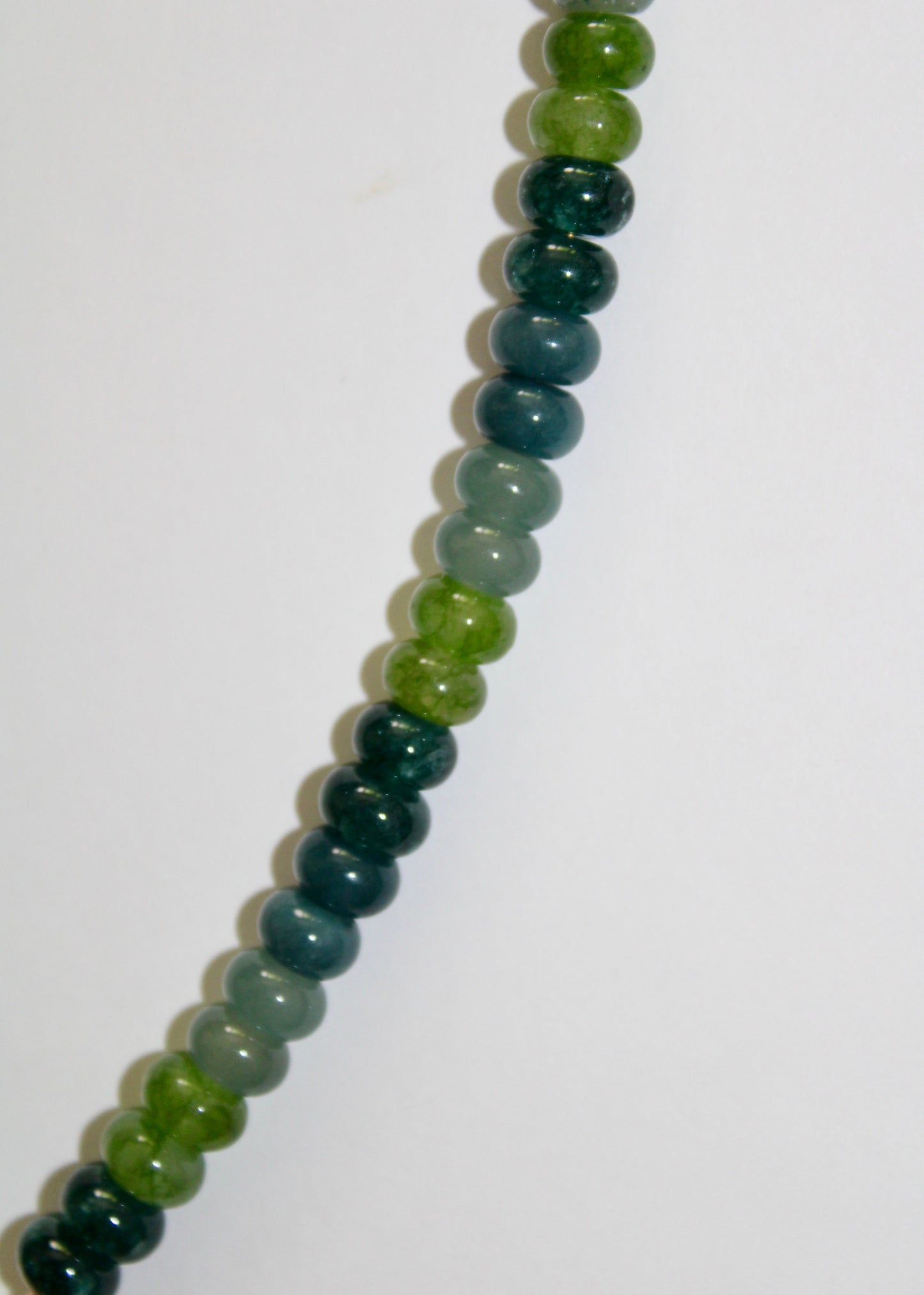 Green Striped Gemstone Necklace