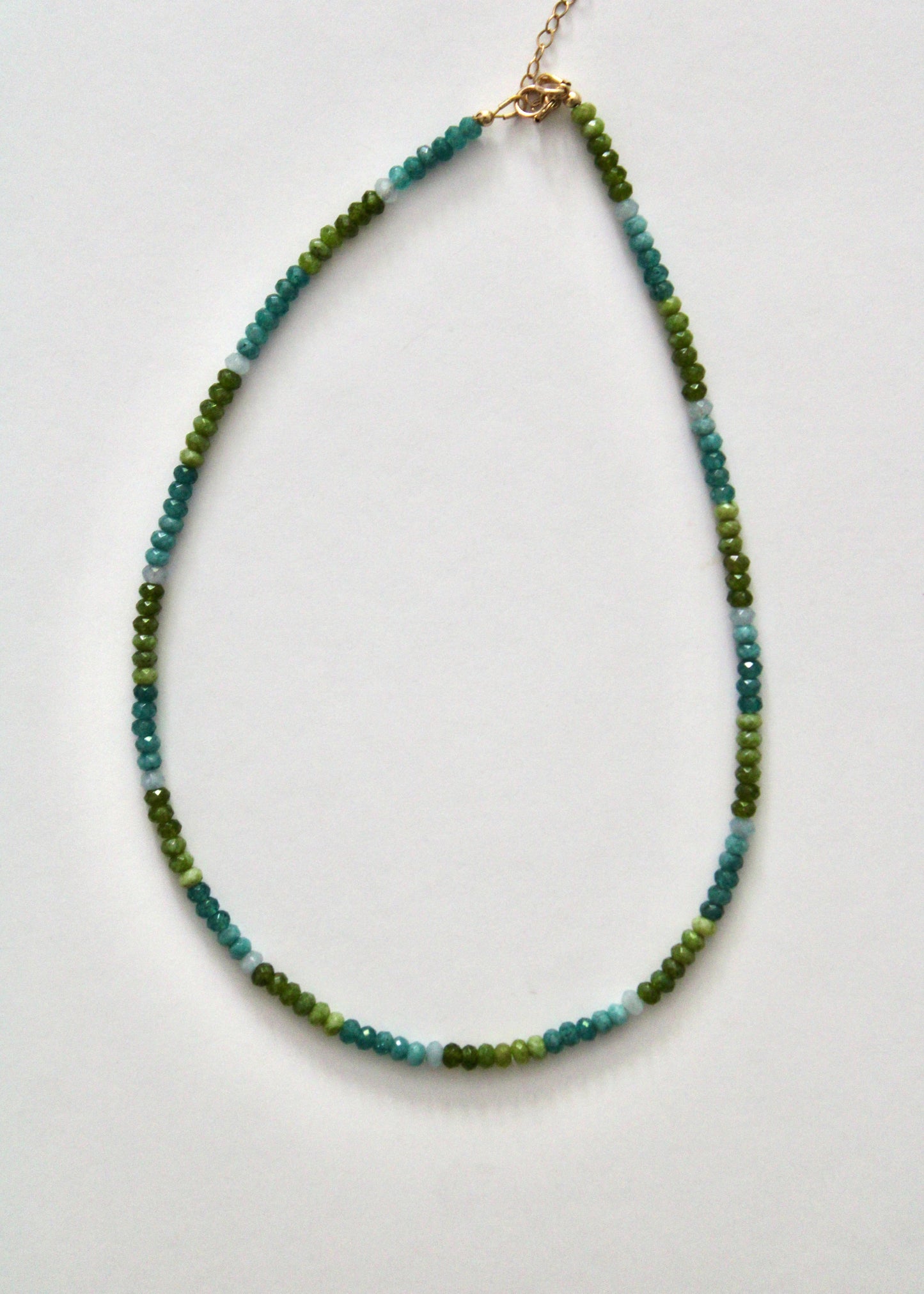 Apatite and Aquamarine Gemstone Necklace