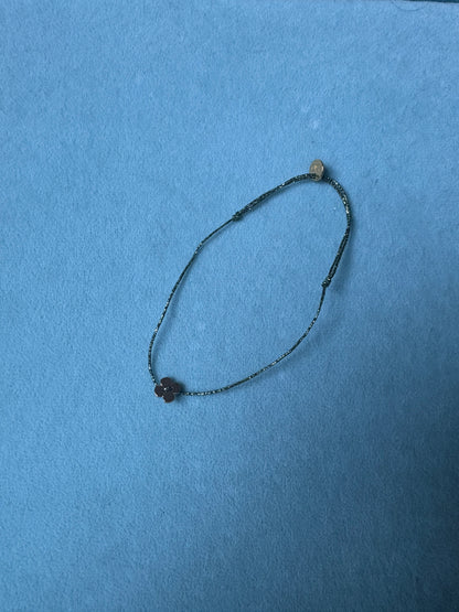 Lucky Clover Silk Cord Bracelet