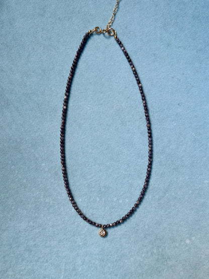 Grey Cat's Eye Gemstone Necklace