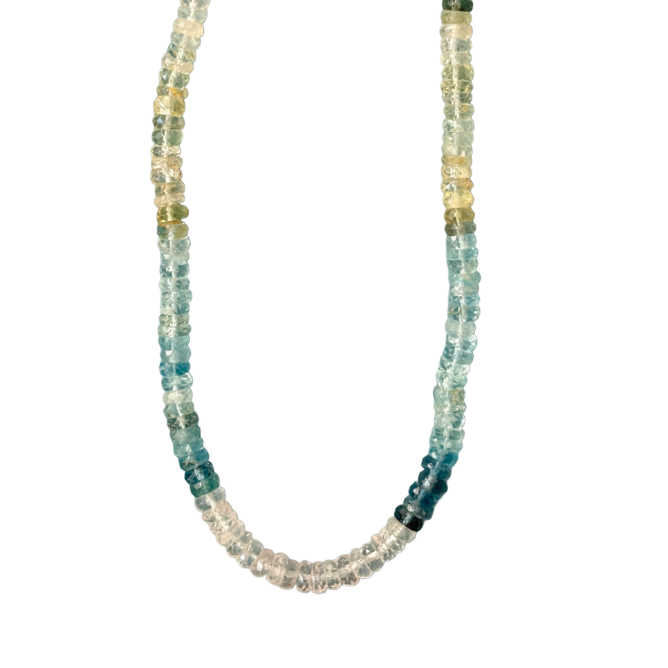 Multi Aquamarine Gemstone Necklace