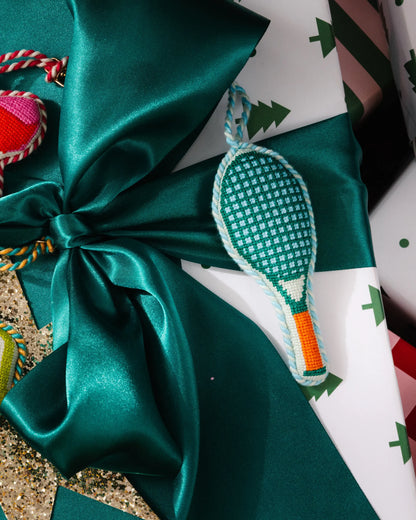 Needlepoint Icon Ornament - Tennis Racket